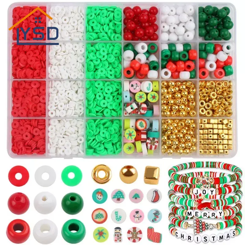 Sada vánočních korálků DIY náramků