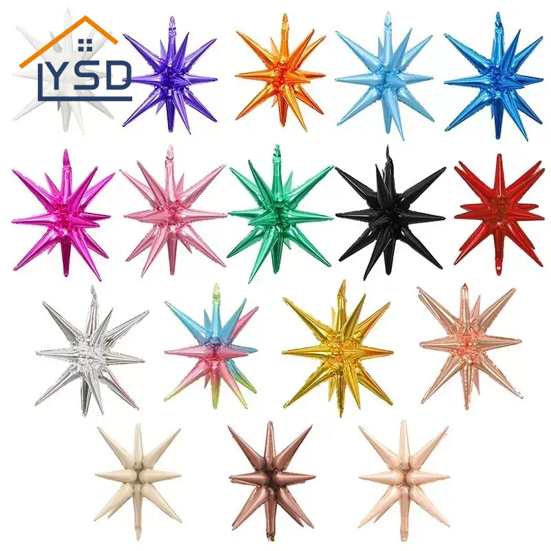 Explodující hvězdicové fóliové balónky