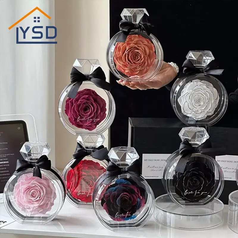 Konzervovaná květinová láhev parfému